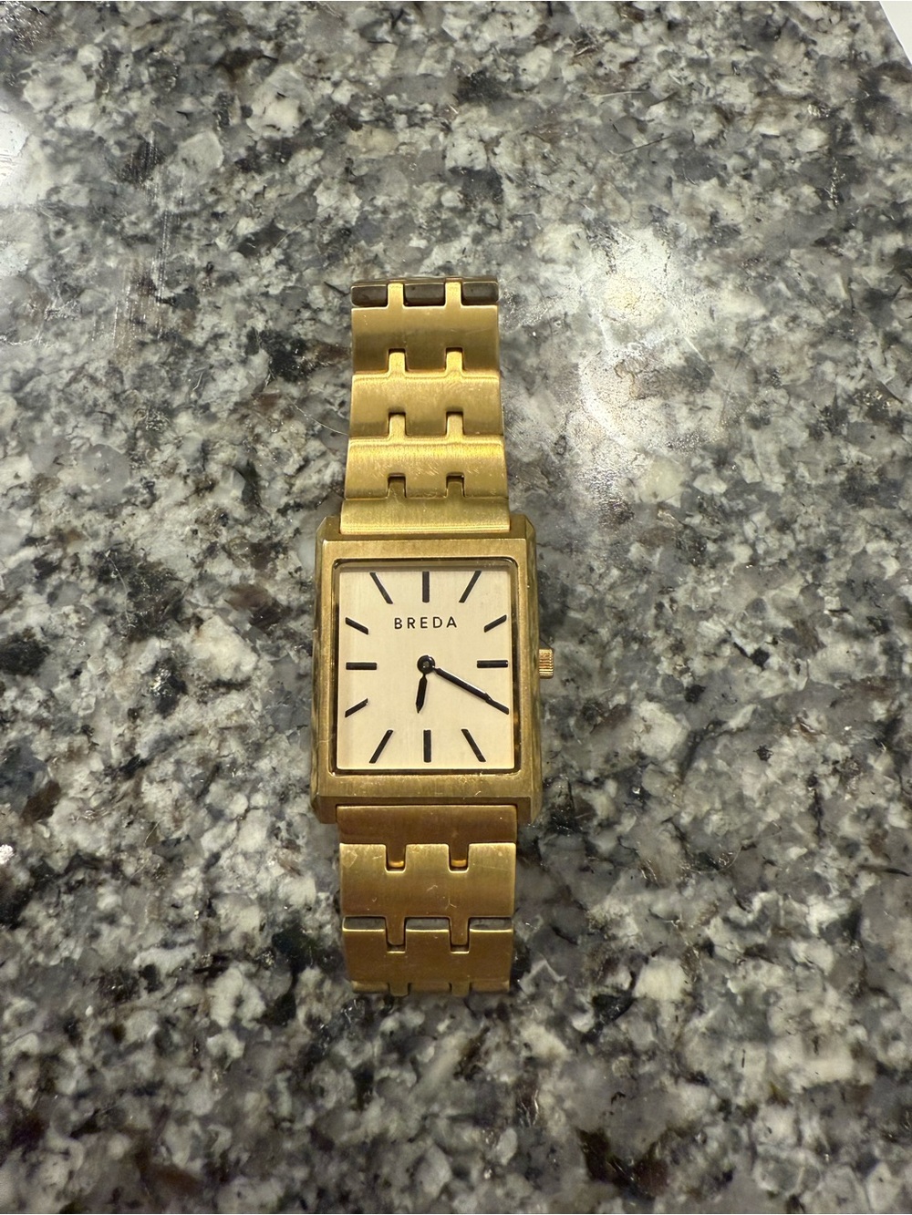Gold Rectangular womens Bracelet Watch